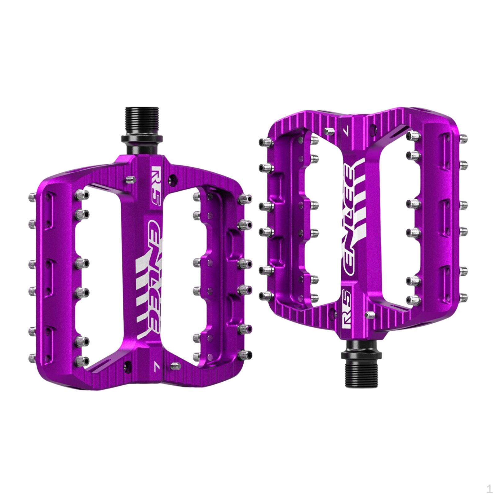 

2Pcs Bike Pedals Wide Flat Durable Sealed Bearings Bicycle Cycling Parts фиолетовый