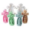 Silicone Mold Church Prayer Boy/Girl Shaped Wax Candle Molds Scented Aromatherapy Making Mould Handmade Ornament