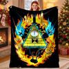 Gravity Falls Pattern Blanket for Home Decoration, Bed, Sofa, Car Travel, Camping, Suitable for All Seasons, Birthday Christmas Gift