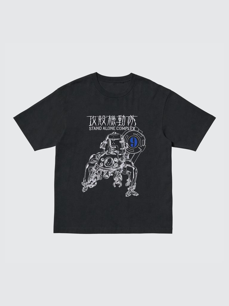 Ghost in The Shell T-shirts Men's Anime Oversized Graphic T-Shirt Japanese Old School Anime T-shirt Y2k Women's Clothes Male Top