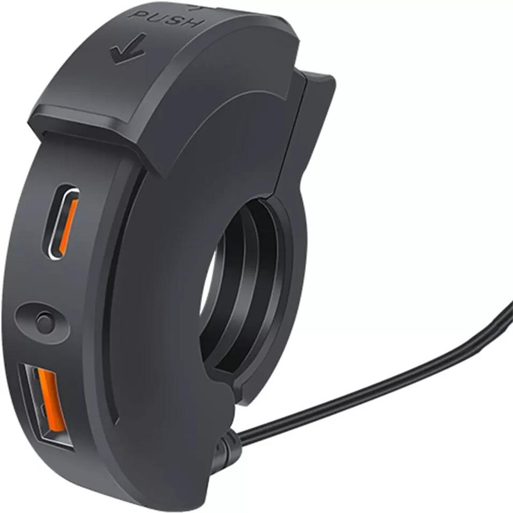 Motorcycle Dual USB Phone GPS Fast Charger Adapter Handlebar Mounting Charging