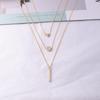 Geometric Layered Necklace: Korean Street Style, Multi-layer Design for Women