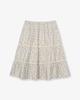 Eiieii Pattern Tiered Skirt [Beige]