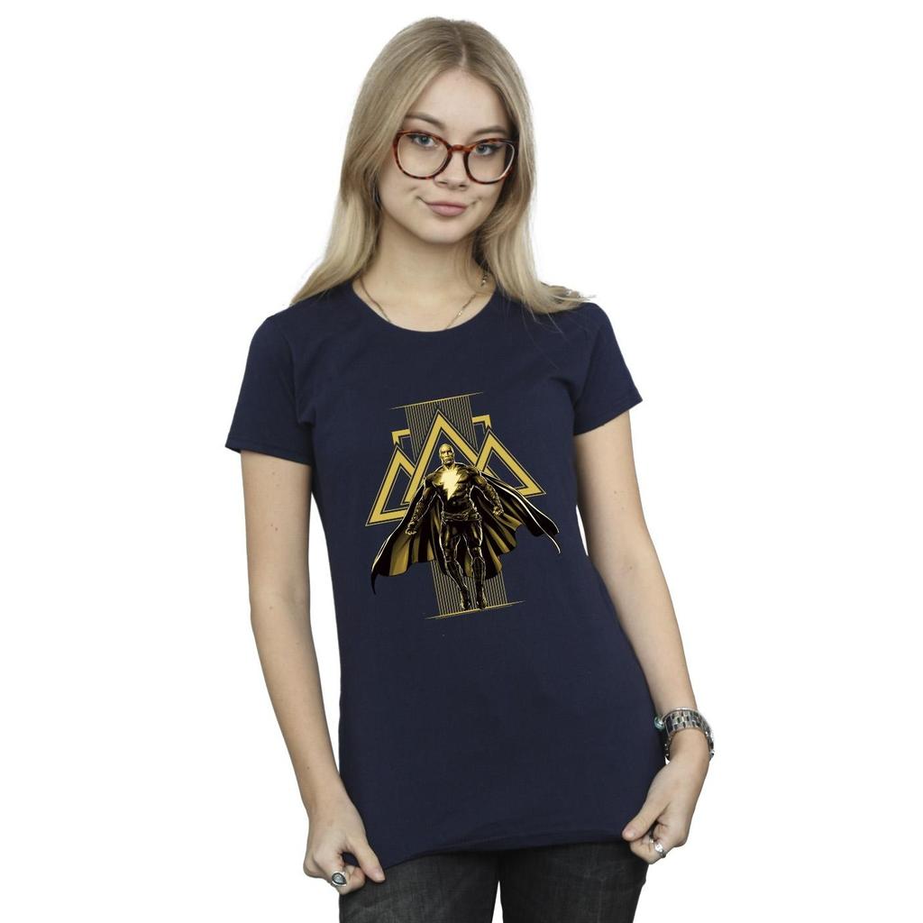 DC Comics Womens/Ladies Black Adam Rising Golden Symbols Cotton T-Shirt
