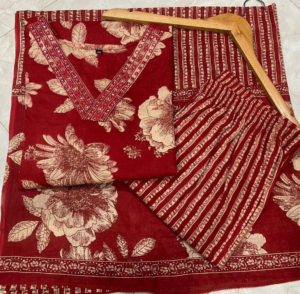 Indian Women Designer Kurta Pant Dupatta Set Bollywood Top Tunic Kurti Salwar Suit Dress