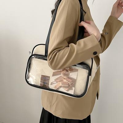 Borsa a Tote Quadrata, Borsa a Spalla/Crossbody da Donna in Morbida Pelle ad Alta Capacità, Borsa da Studio, Borsa a Mano