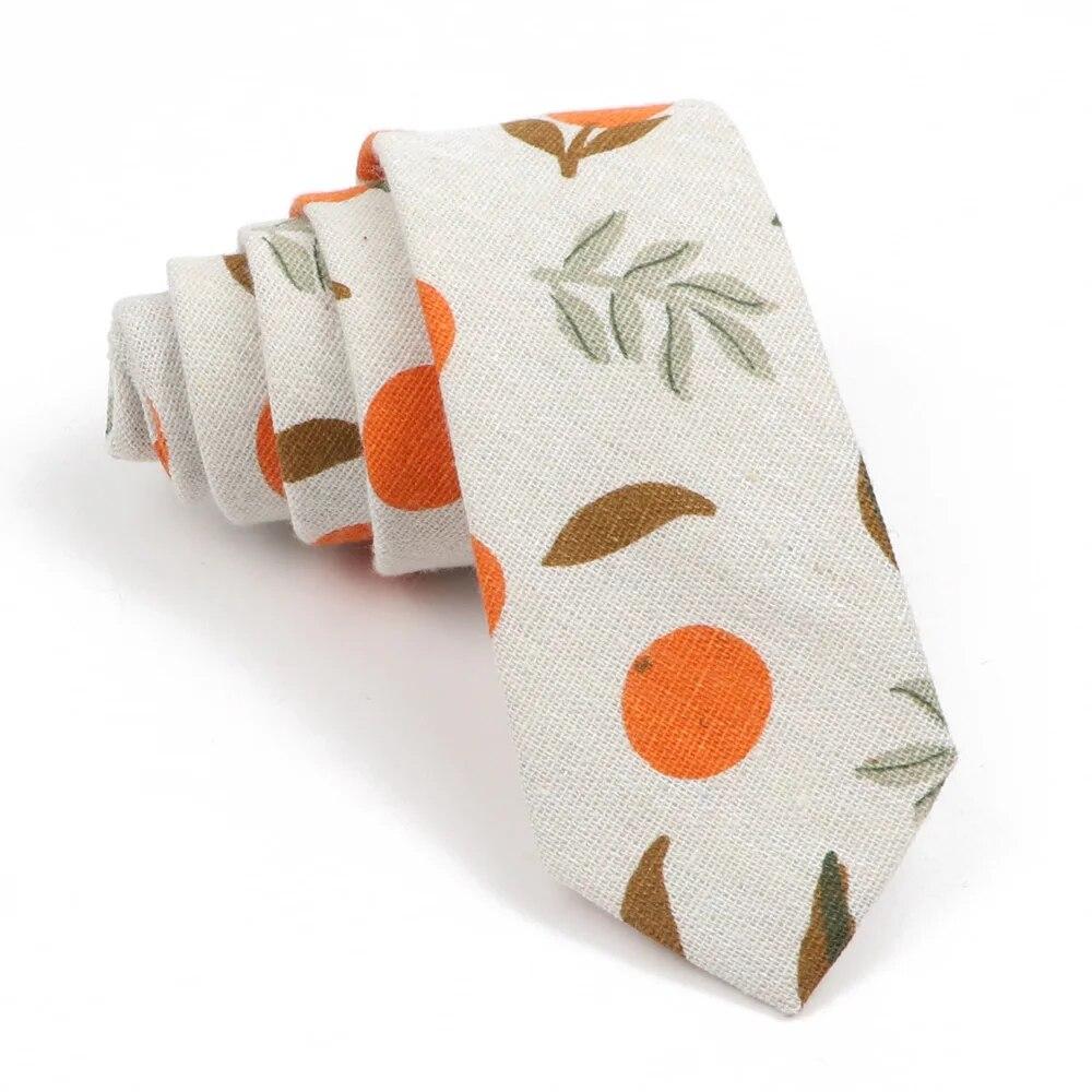 

Милый льняной галстук, мультяшный, 6 см, забавный галстук с фруктами, для мужчин, узкий тонкий галстук, аксессуары 2