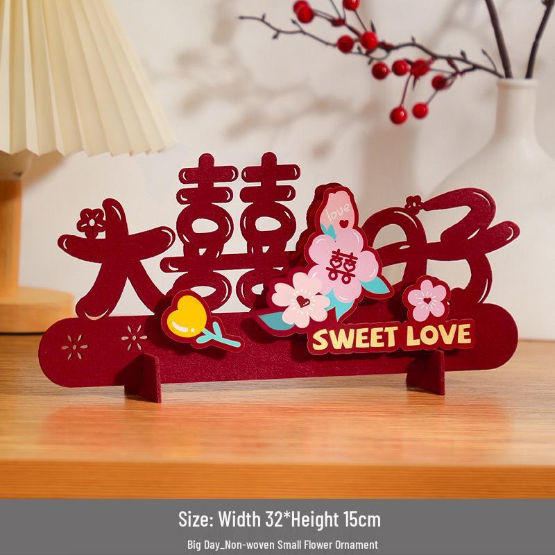 

Double Happiness Wedding Ornaments Set: Decor for Bride s Bedroom, Living Room, and Engagement/Wedding Room