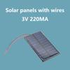 3V 220MA Solar Panel Dripping Glue Plate With Wires Solar System Module for Science And Technology Products Enduring