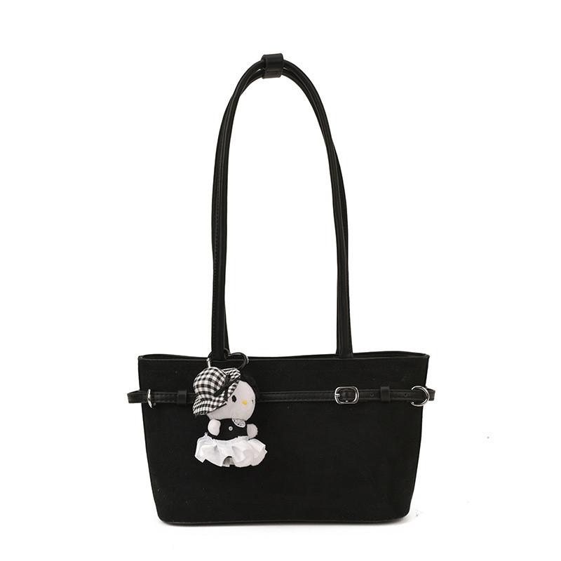 Pu Suede Shoulder Bag For Women With Zipper Closure And Inner Pouch For Daily Use