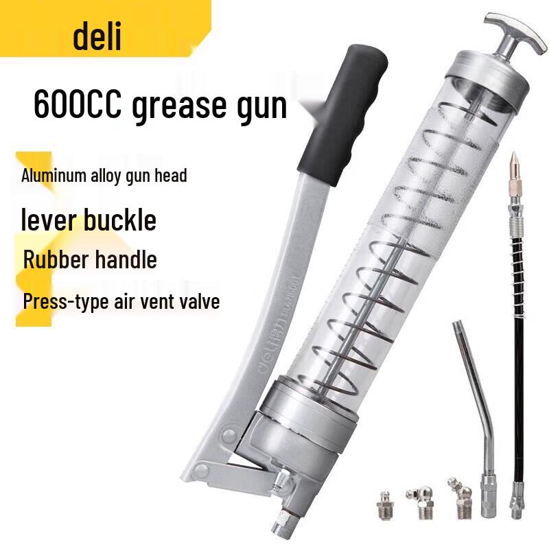 Deli Heavy-Duty Manual Grease Gun 600CC