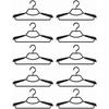 Shinko Hanger Best Line Wrinkle-Resistant Shirt Hangers, Set of 5 (2 Hangers Per Pack), Black, Made In Japan, Heavy-Duty, Anti-Slip Clothes Drying Rac