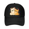 Sweet Cartoon Kittens Friendship Emb Mesh Baseball Cap Polyester Forward Observations Hat Adjustable Golf Hat Summer