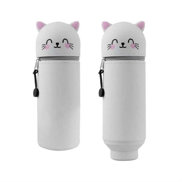 Expandable Cartoon Pen Organizer Pencil Storage Case Foldable Silicone Pouches Great For School Office Home Storage Use