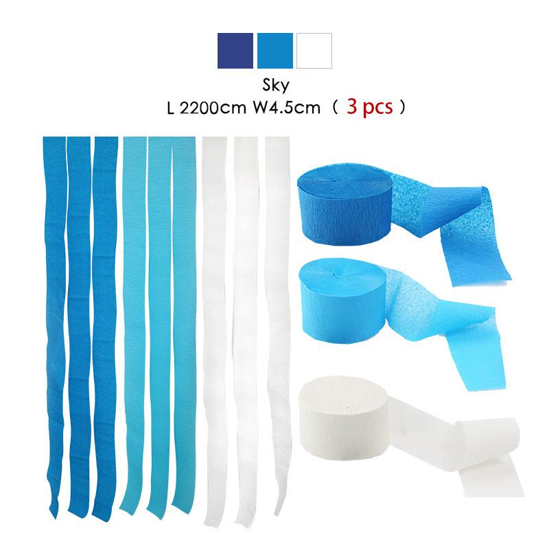 Rainbow 3Pcs/Set Crepe Paper Streamers For Wedding Birthday Party Backdrop Decoration Vibrant Multi-Colored Paper Crepe Garland Ribbon Decor