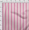 oneOone Cotton Flex Baby Pink Fabric Pin Stripe Dress Material Fabric Print Fabric By The Yard 40 Inch