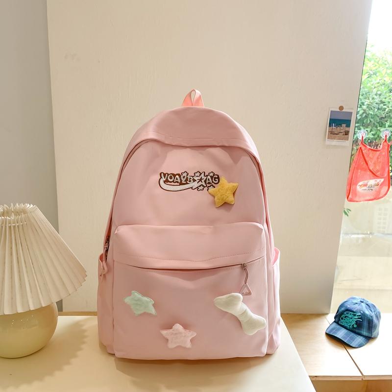 Středoškolský batoh pro studenty, dámský jednobarevný batoh, školní batoh na kampus