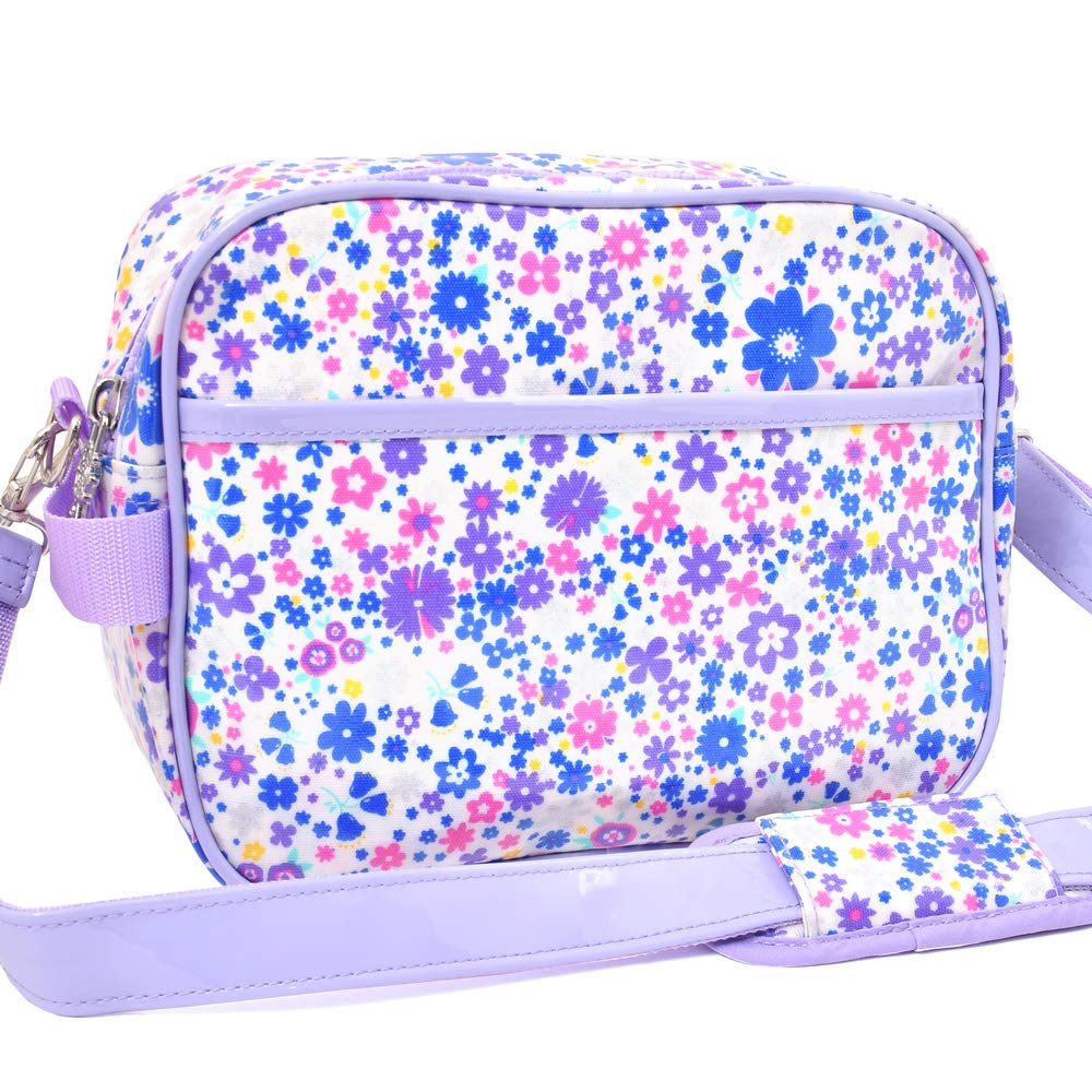BUNTE Süßigkeiten-Stil Schultasche für Mädchen, Umhängetasche, Kinder-Kindergarten-Umhängetasche, Niedliches Blumenmuster Luftige Dusche (Lavendel) N0533200