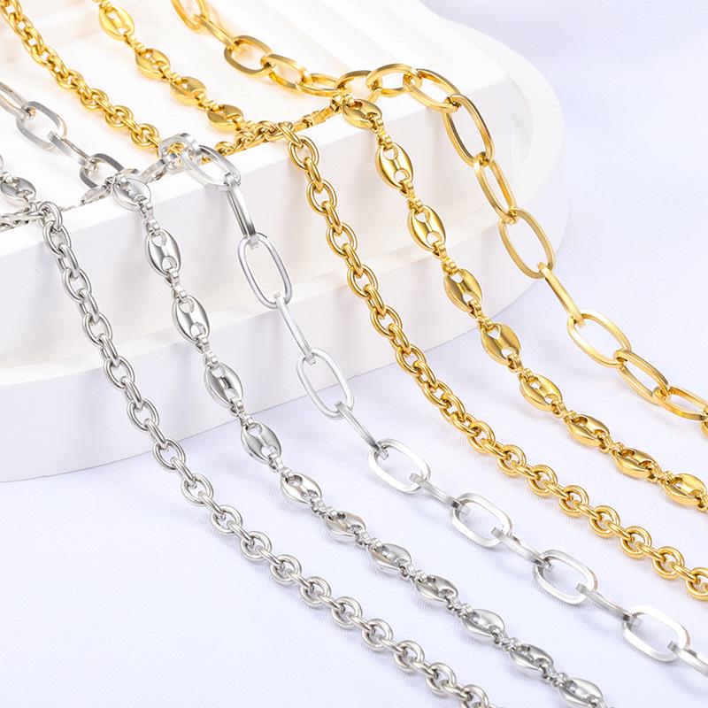 Stainless Steel Gold Chain for DIY Jewelry: Necklace & Bracelet Fashion Accessory