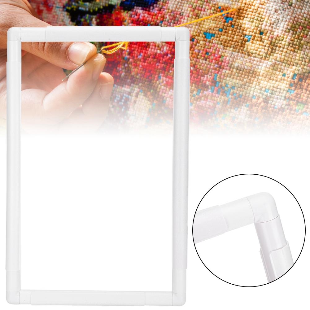 Square Shape Embroidery Frame DIY Hoop Cross Stitch Craft Tool Handhold Rectangle Sewing Supplies17