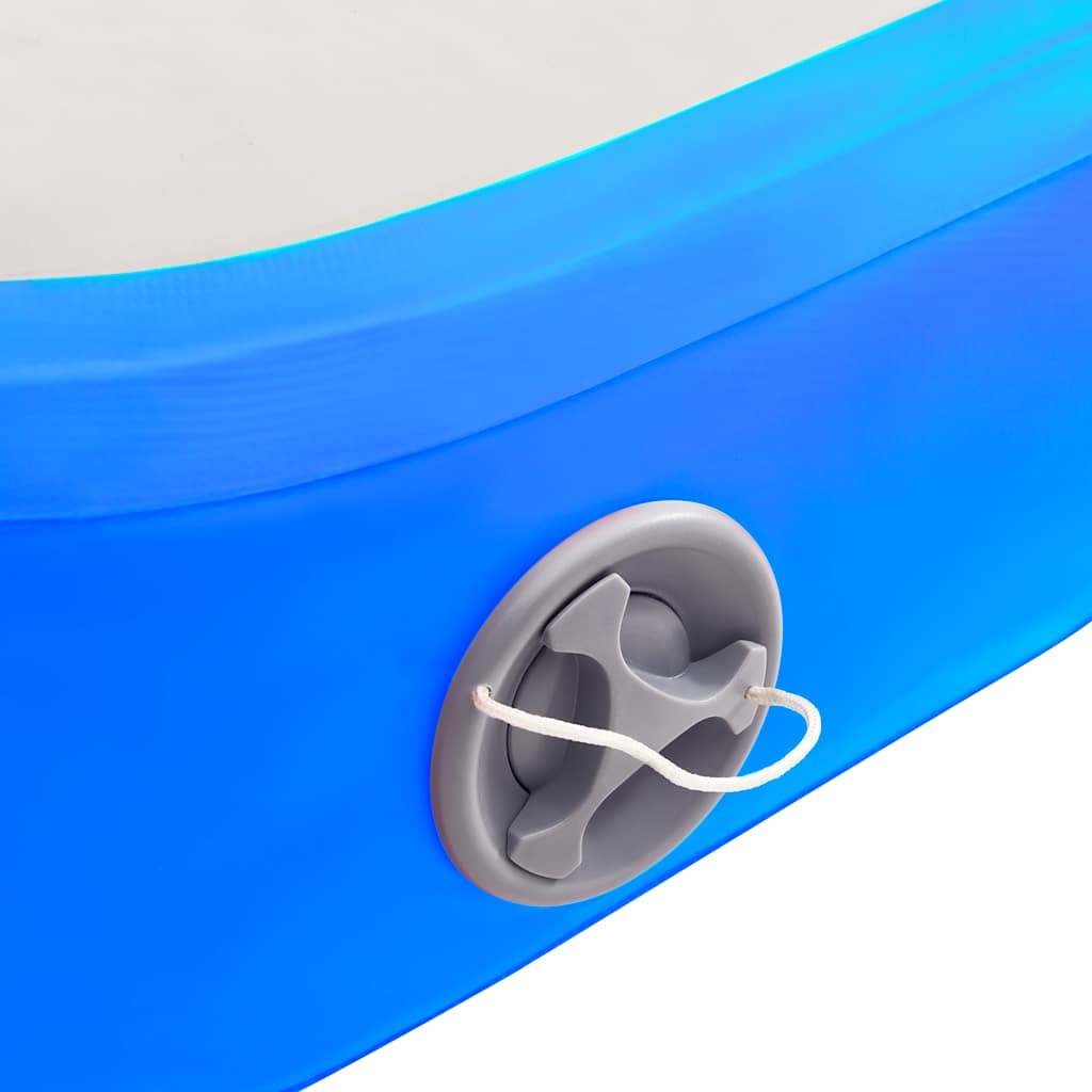 Inflatable Gymnastics Mat with Pump 300 x 100 x 20 cm PVC Blue