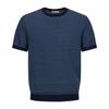 FERRAROMILANO Two-Tone Striped Round Knit Blue (Am0Gtsr25143)