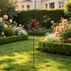Decorative Outdoor Ground Stakes Iron Garden Stake Decor, Metal Yard Ornament with Rustproof Coating, Plugs Decor Easy Insert for Patio Villa