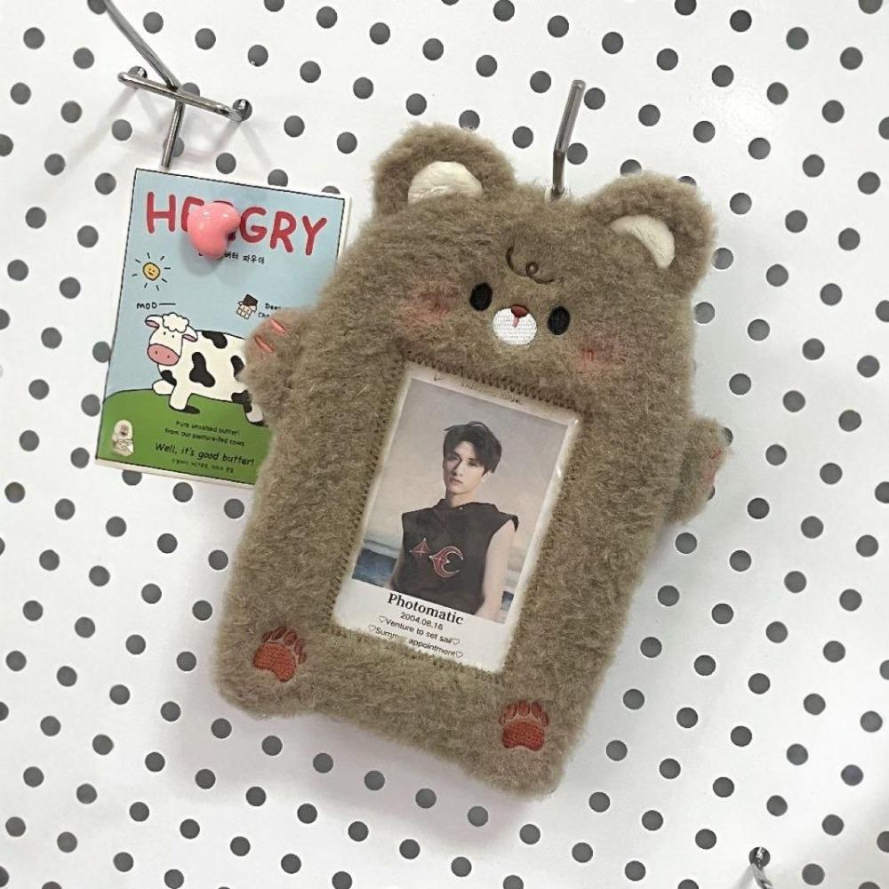 

Cartoon Multifunctional Photocard Case Animal Shape Durable Plush card holder Portable Photo Card Holder Students