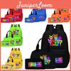 Sprunki Childrens School Bag Threepiece Pack With Durable Material And Expandable Design