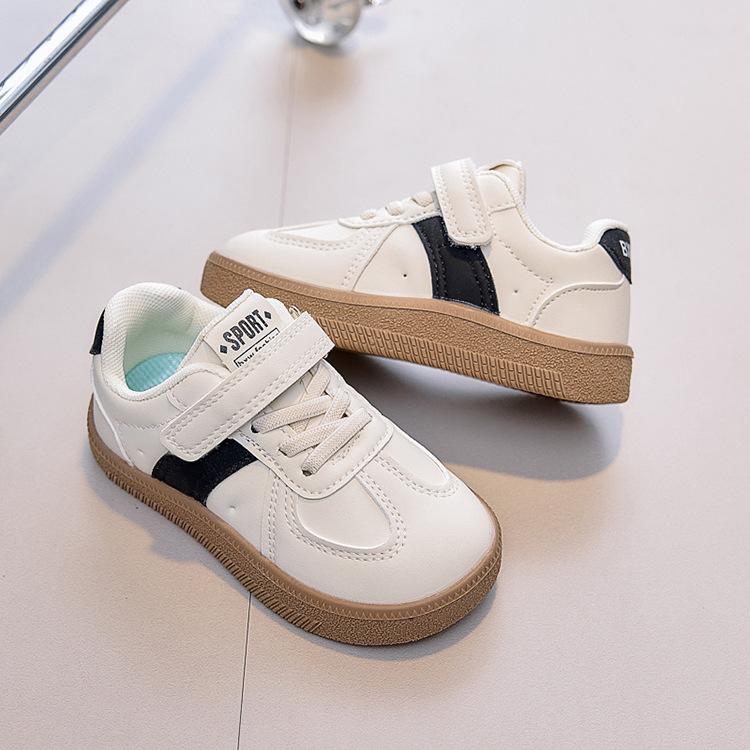 Children's Board Shoes Men's and Girls' Sports Shoes Soft-soled Casual Shoes 2025 Spring New Little White Shoes German Training Shoes Children's Shoes