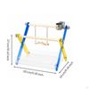 Compact Tabletop Bird Perch with Swing | Wood, Playstand Tray, for Cage