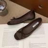 Fashion Fashion Butterfly-Knot Women Flats Shoes With Height Increasing Female Shallow Footwear Round Toe Ladies Flats Slip On Shoes new