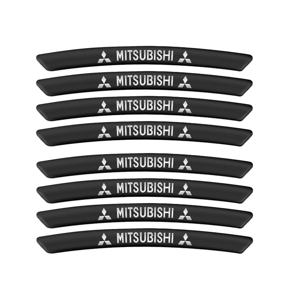 Aluminum Car Emblem Wheel Rims Sticker Decoration Badge Decal Styling For Mitsubishi Ralliart Lancer Outlander Pajero ASX Galant