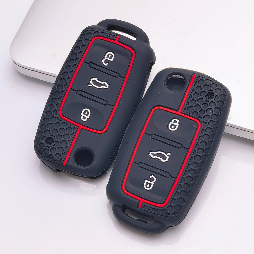 Key Fob Cover for Volkswagen Golf Polo Passat Tiguan Jetta Octavia B8 B7 Anti-Scratch Guard Shockproof Protection Soft Grip Texture