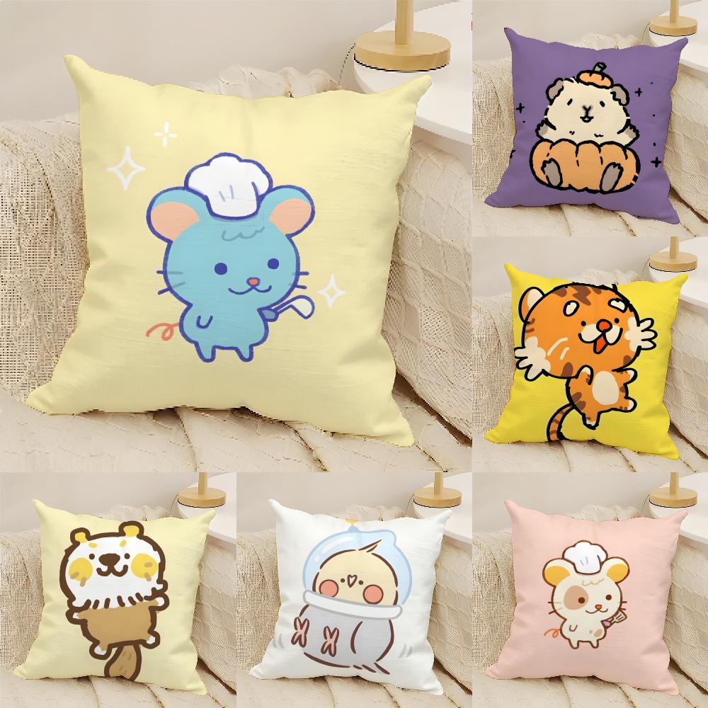 Fantasy Cartoon Colorful Animal Patterns Pillow Case Home Living Room Decoration Linen Pillowcover Pillow Cases Cushion Cover