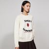 Women's Strawberry Jacquard Round Neck Sweater