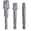 3Pcs Black Socket Adapter 1Celsius4  Hex Shank to 1Celsius4  3Celsius8  1Celsius2    Head Drill Bit Driver
