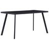 Day and Night - Day and Night Black Tempered Glass Dining Table 140x70x75 Cm