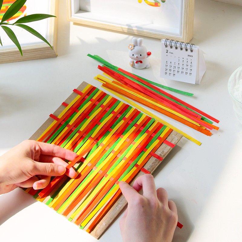 Bamboo Weaving DIY Kit: New Year Intangible Cultural Heritage Painting & Handmade Photo Frame for Parent-Child Activity