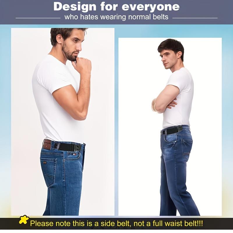 4 Stück Elastischer Versteckter Gürtel – Verstellbarer Fauler Taillenstraffer für Hosen, Einfach & Tragbar, Unisex-Design