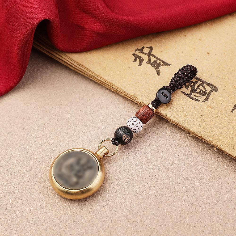 

Брелок-хранитель зодиака из чистой латуни ручной работы с подвеской-фестивалем и веревкой