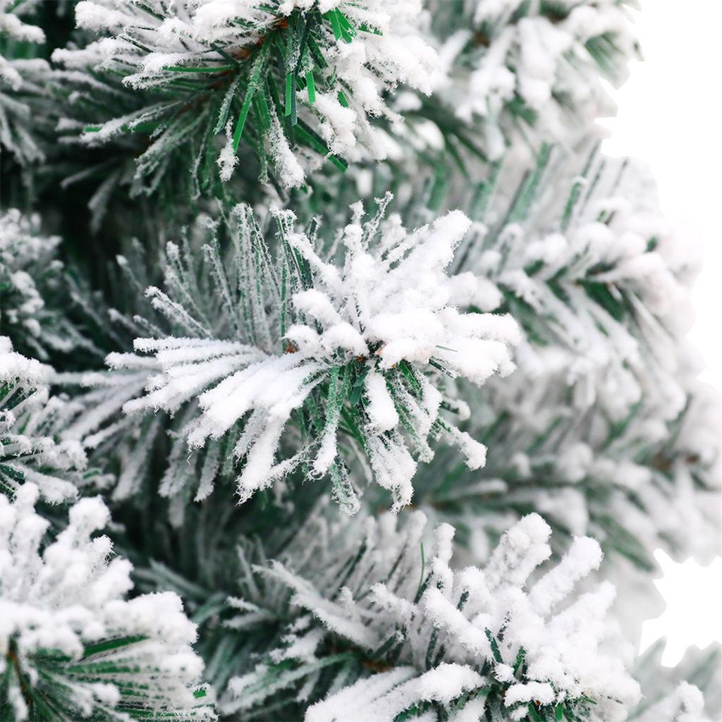 Mini Christmas Tree 17.7in High Lifelike Vivid Colors Snow Flocked Table Christmas Tree