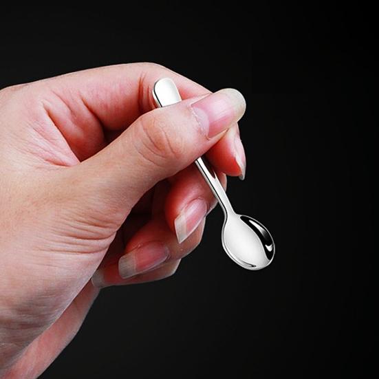 Mini Spoon 9cm Tiny Measuring Scoop for Coffee Spices Food Grade Stainless Steel Spoons for Powder Spices