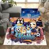 Christmas Soccer Fun Personalized Name Area Rug Suitable for Balcony Dining Room Playrooms Dormitory Anti-slip Rug Office home decor Wedding Party Gif