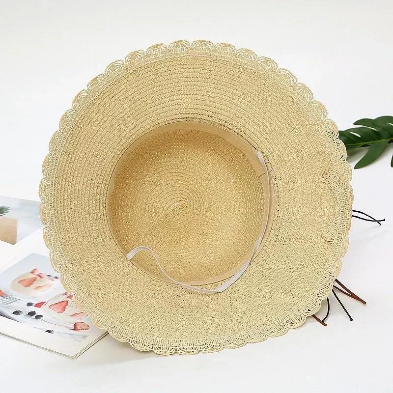 Women's Colorful Straw Knitted Bow Pendant Straw Hat Fashion Vacation Occasion Sun Hat Beach Sun Hat Travel Accessories Gifts
