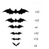 3D Wall Decals for Halloween - Self-Adhesive Removable Stickers for Doors Mirrors House Party Decorations