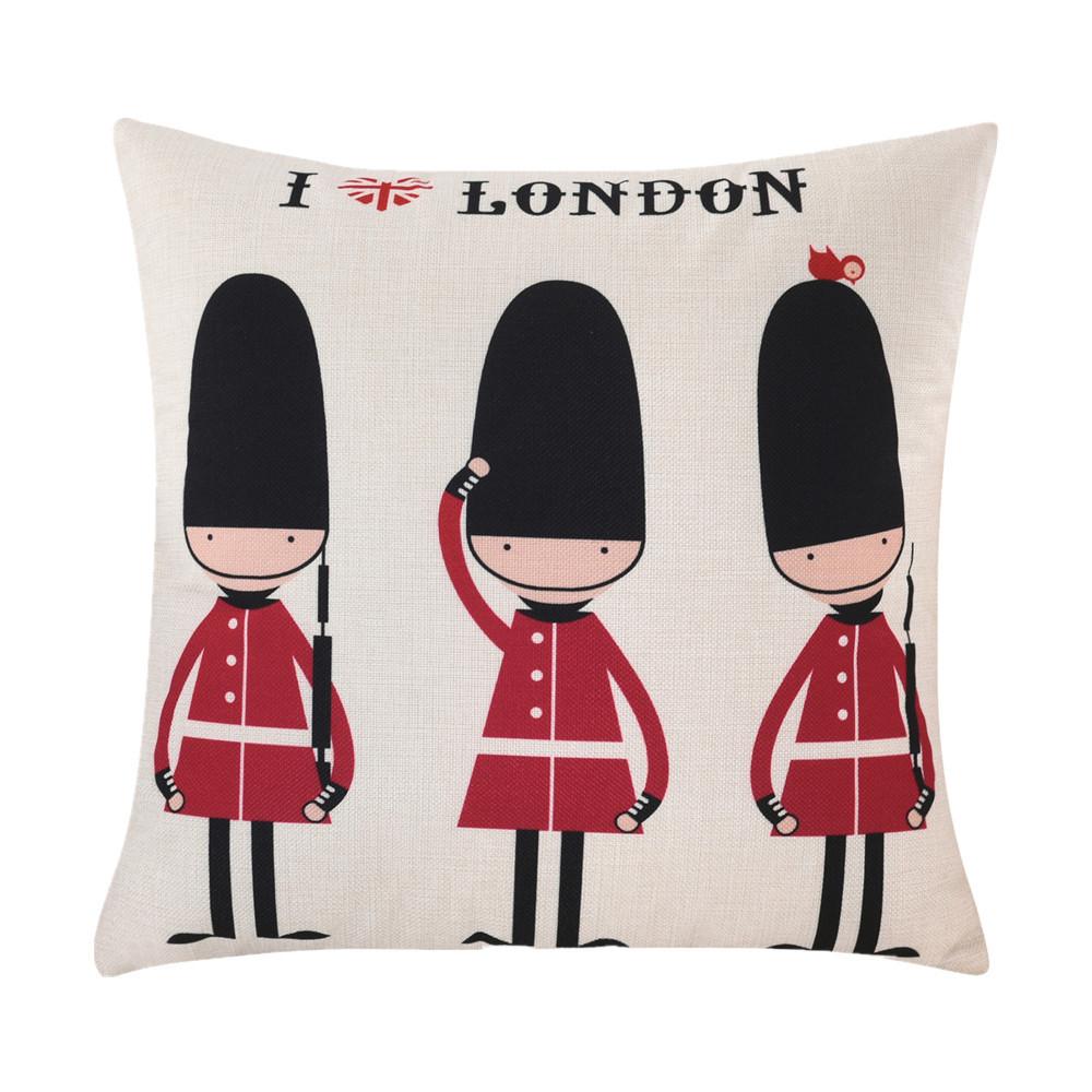45x45cm Vintage Geometric Printed Sofa Cushion Cover Cotton Linen Home Chair Seat Waist Throw Pillowcase