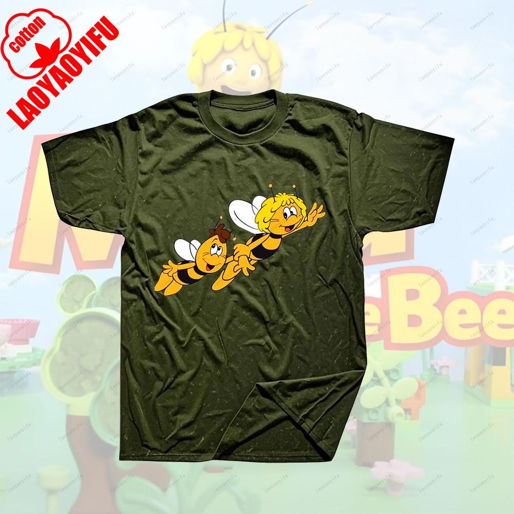 Maya The Bee Movie Cartoon Character T-shirts Cartoons T Shirt Breathable Camisetas Harajuku Creative Cool Trending T Shirt