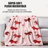 1PC Sweet Pink Pony Plaid Print Fleece Throw Blanket for Adult Quality Super Soft Warm Universal Blanket for Travel Office Home