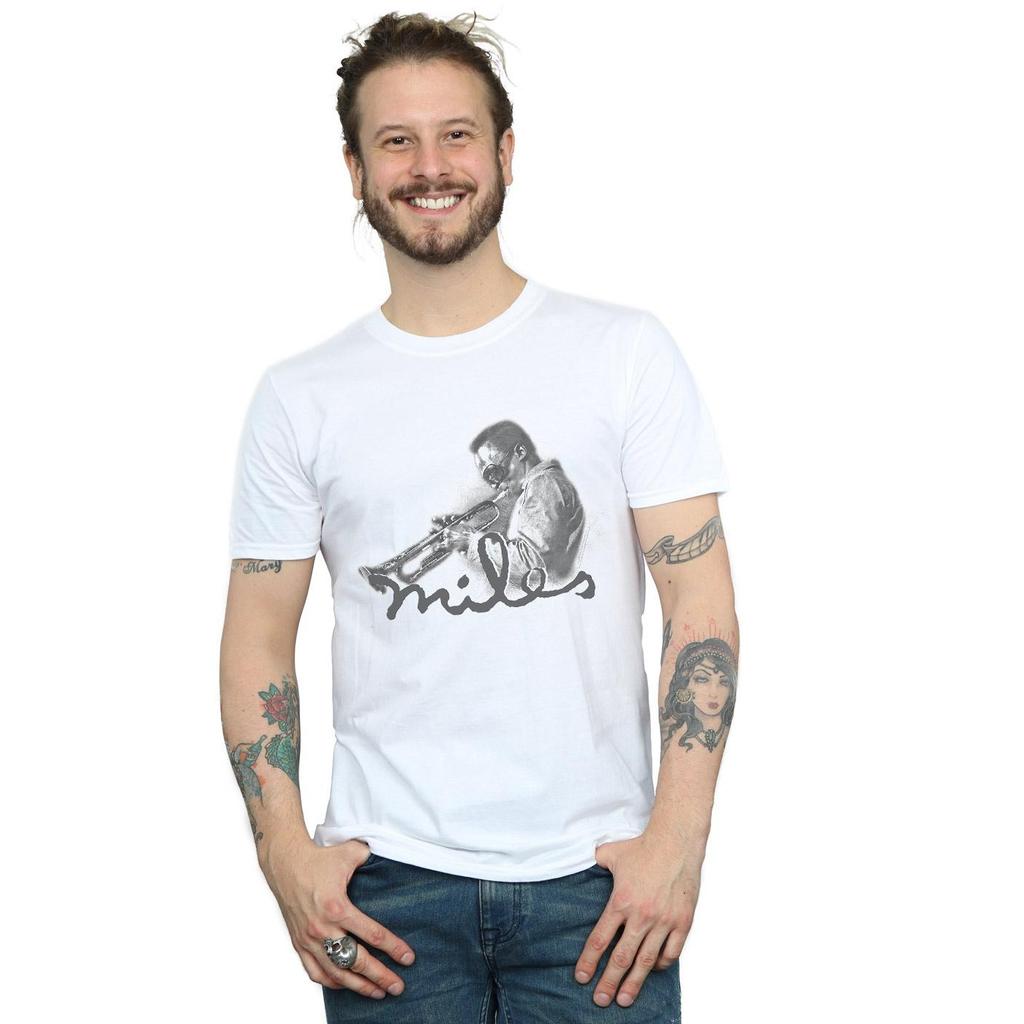 Miles Davis Mens Profile Sketch T-Shirt